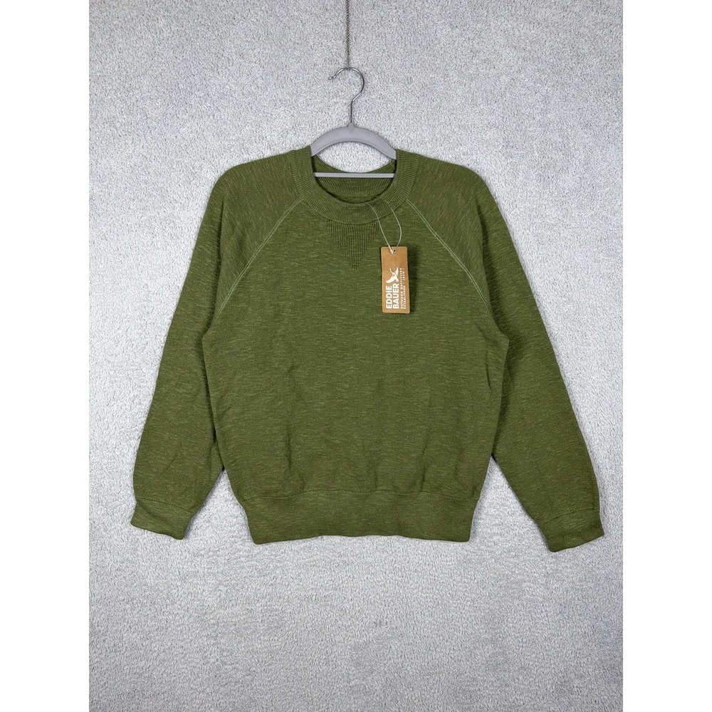NWT Eddie Bauer Ravenna LS Sweatshirt Women's XS Palm Green Crewneck